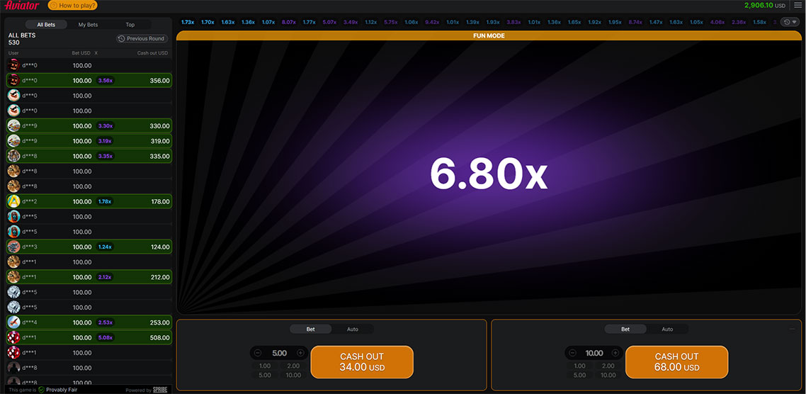 Играть в игру Авиатор. 
